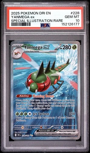 2025 Pokemon Yanmega ex 228/182 Sv10: Destined Rivals Holo PSA 10