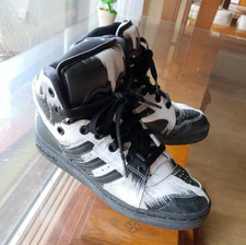 US 5.5 - Adidas Originals Jeremy Scott JS Instinct Hi G LEO Black White S77806