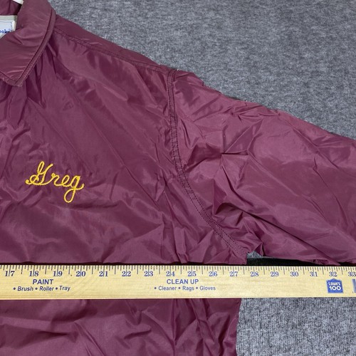 Vintage 70s Washington Redskins Jacket Men’s XL Maroon Windbreaker Coaches Coat - Picture 4 of 15