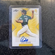 2021 Leaf Perfect Game YELLOW PAPER AUTO NATIONAL SHOWCASE Aidan Weaver /20
