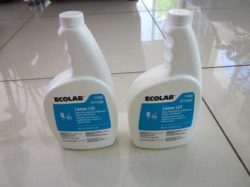 2X Ecolab 6111490 Lemon Lift Heavy Duty Kitchen & Bathroom Cleaner with Bleach