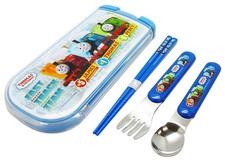 Cutlery set Thomas the Tank Engine pull lid trio chopsticks spoon fork made in J