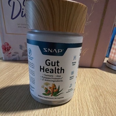 SNAP Gut Health Turmeric Aloe Probiotics Zinc 50 Caps Exp 09/2028