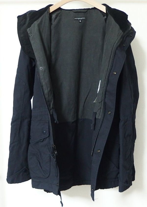 Used Engineered Garments Field Parka Nyco Ripstop Hoodie Mens Size S Navy image 4