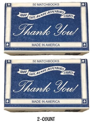 100ct Thank You Matchbooks Matches for Birthday Wedding Party Favors 50/box