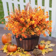 Artificial Fall Flowers 12pcs UV Resistant Fall Fake Flowers Fall Flowers Art...
