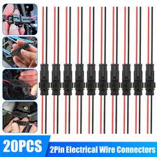 20PCS Car Waterproof Male Female 2Pin Electrical Wire Connector Plug Cable Kit