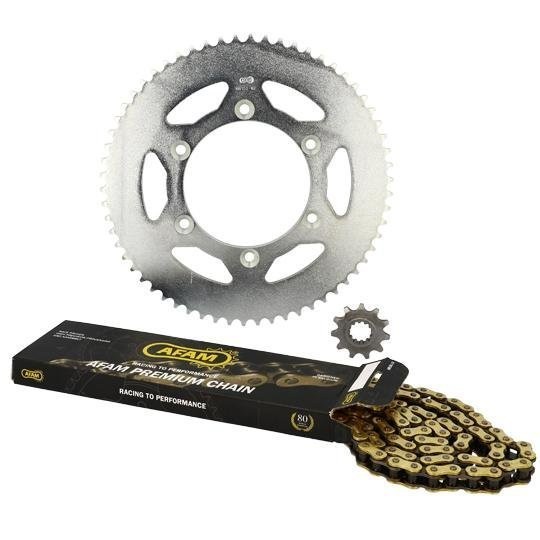 Kit chaîne CPI 50 SM de transmission moto 50cc supermoto Black Tiger pas 420 pour 2007 2008