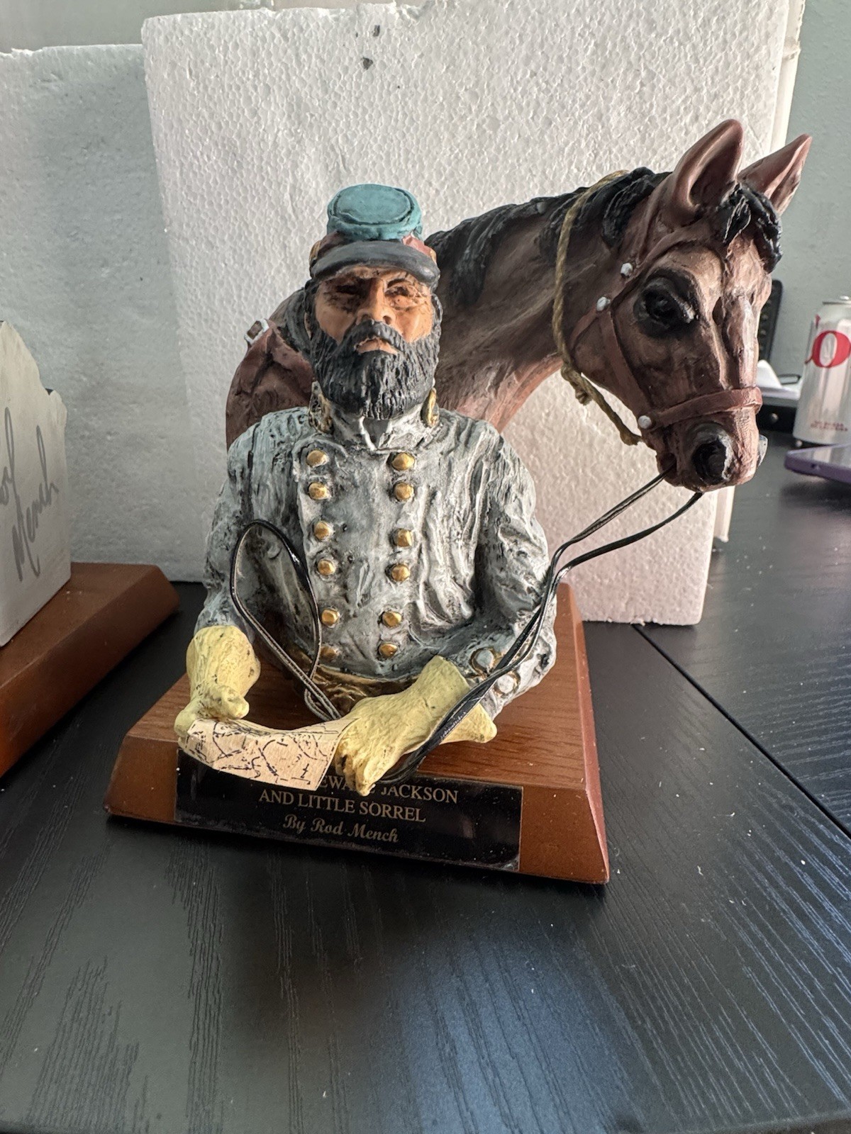 Rod Mench 2pc Civil War Generals Bust Figurines Lee & Jackson Hand ...