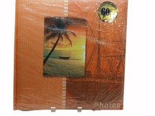 Vintage Handbound Self-Adhesive Photo Album 60 Pages Tropical Cover Hawaiian