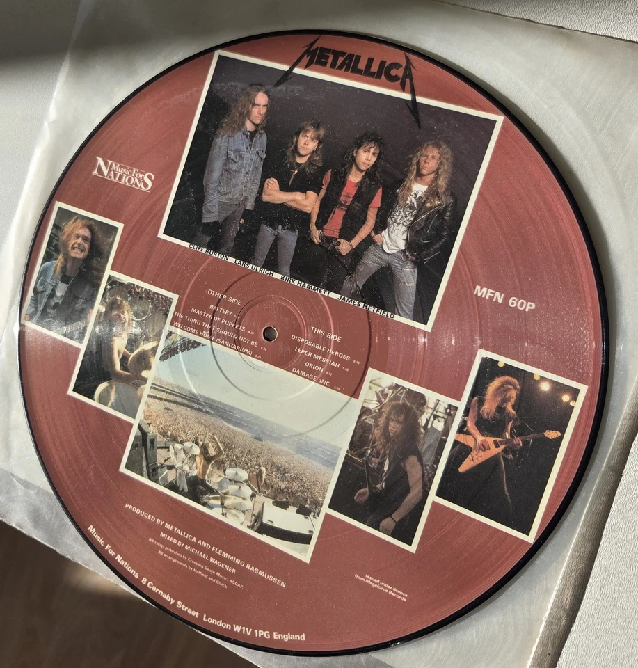 Metallica Master of Puppets LP pic. Disc first Press, MFN+60P A/B ORLAKE - Image 2 of 4