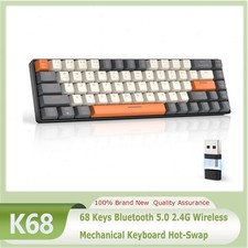 ZIYOULANG K68 68 Keys Bluetooth 5.0 2.4G Wireless Mechanical Keyboard Hot-Swap