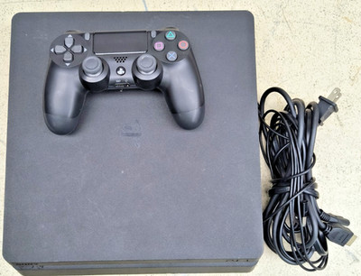 Sony PlayStation 4 Slim Black Home Console with 1 Controller Working Good Shape