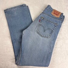 Levi  s 514 Boys size 12 Blue Jeans Y2K 26x26 Slim Straight Fit