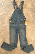 Thereabouts Denim RAEL Bib Overalls Girl's Sz 14 Super Stretch Blue Jeans NWT