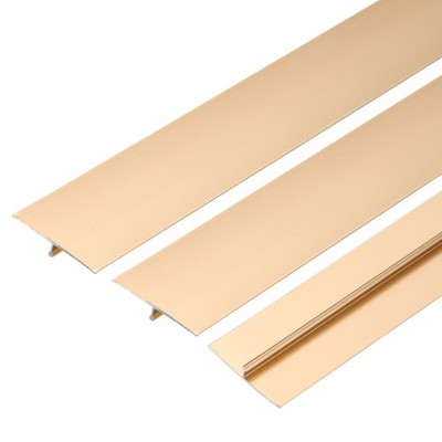 3Pcs Aluminum T Molding Floor Transition Strip 1.6''x3 Ft Gold