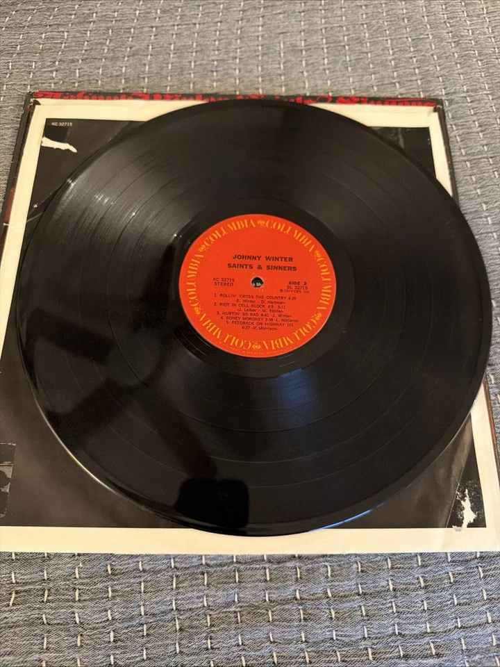 Johnny Winter- Saints & Sinners, Columbia KC32715, 1970’s Blues Rock LP Vinyl - Image 4 of 4