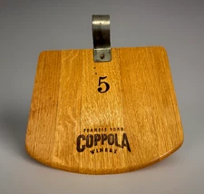 Wine Barrel Charcuterie Board FRANCIS FORD COPPOLA Winery Wood Real Lid 14"