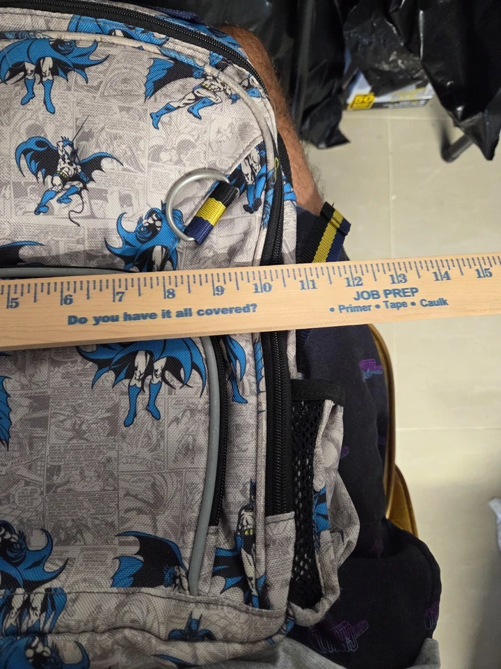 Batman Book pack Pottery Barn DC Comics Kids Boy's Gray Printed Shoulder Straps - Image 3 of 4