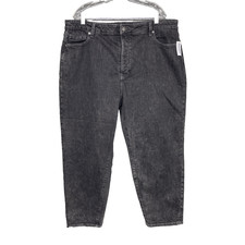 NWT Old Navy OG Straight Jeans Womens 20 Black Higher High Rise Stretch Denim