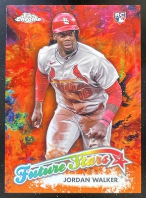 2023 Topps Chrome Update Future Stars Orange Refractor #7 Jordan Walker RC /25