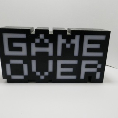 Paladone 8-Bit Pixel Game Over Light   Color Changing Sound Reactive