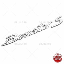 Chrome Look Boxster S Letter Rear Badge Tailgate Emblem Deck Lid Sport