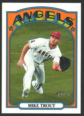 2021 Topps Heritage - SP Action Image Variation Mike Trout #169