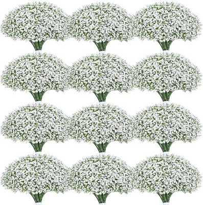 Babys Breath Artificial Flowers, 90 Pcs White Baby Breath Flowers