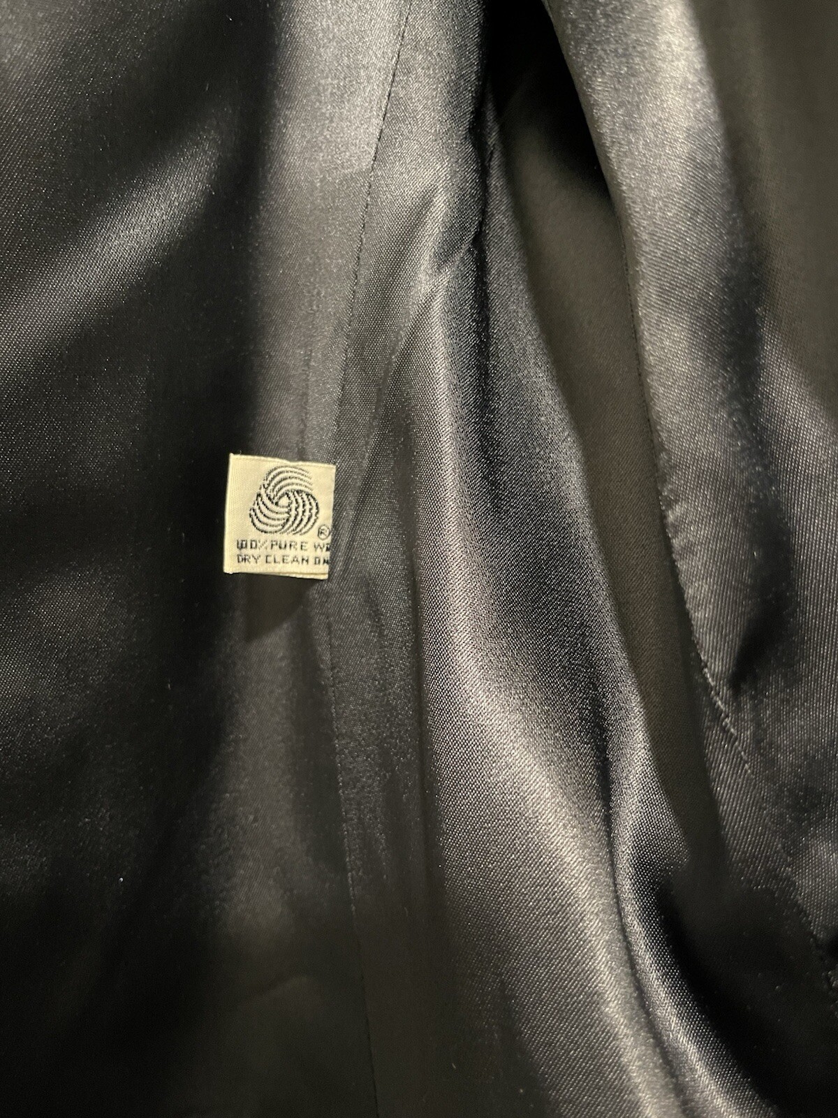 Cappotto soprabito vintage Yves Saint Laurent nero doppiopetto lana pesante NO TAGLIA ETICHETTA