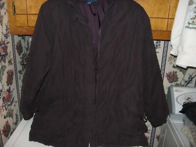 HERMAN KAY WOMENS COAT SIZE MEDIUM DEEP PURPLE THERMOLITE PLUS INSULATION EUC