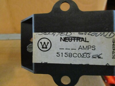 NEW WESTINGHOUSE EATON CUTLER HAMMER ISOLATED NEUTRAL GROUND BAR 5158C05G06