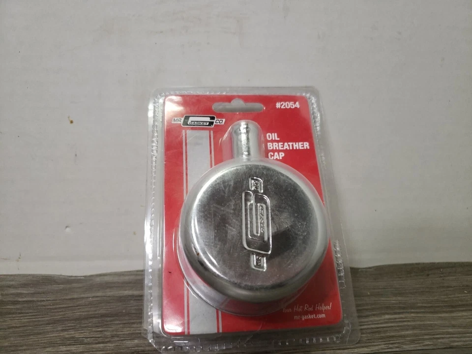 Tapa respiradora de aceite cromado estilo push-on alto rendimiento Mr.Gasket 2054 Foto 2 de 3