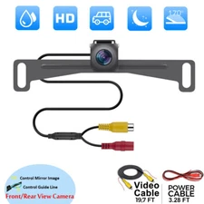 FHD Car Backup Camera Waterproof License Plate Rear View Night Vision Reverse