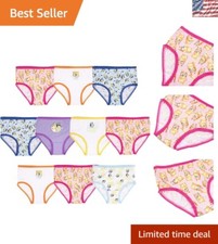 Playful Character Prints Girls' Cotton Panties  Shorts   10 Pack   Sizes 2-8