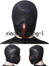 Unisex Latex Rubber Hood with Removable Eyes and Mouth Rubber Mask Club Flirt