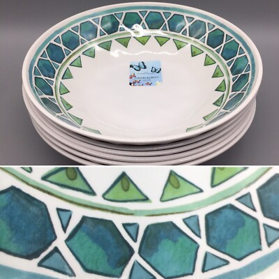 Cynthia Rowley Melamine Salad Pasta Bowl Set Soup Teal Blue