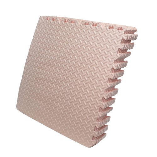 8PCs EVA Foam Exercise Tiles Floor Mat Gym Floor Fitness Yoga Workout 24x24 Pink - Picture 5 of 7