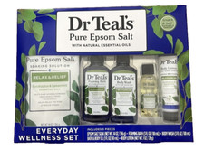 Dr Teal's 5 Pc. Relax  Relief Eucalyptus  Spearmint Bath Set- New sealed