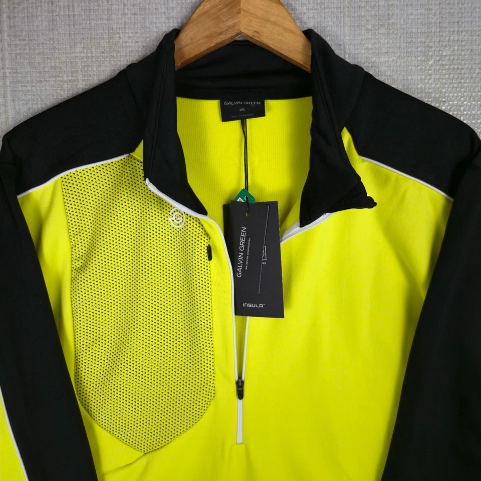 GALVIN GREEN $189 Mens Size 3XL 1/2 Zip Thermal Lined Pullover Jacket Hi Viz - Image 3 of 4