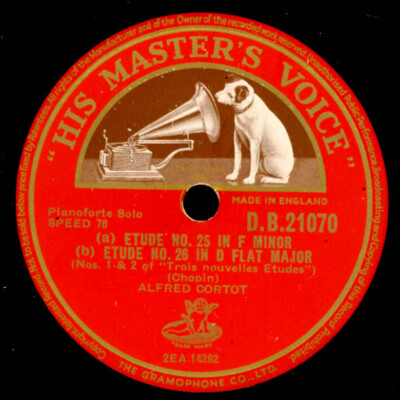 ALFRED CORTOT -Piano-  ''Chopin''  Etudes & Waltz No. 6 in D flat major      G2762