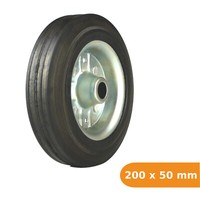 Ersatzrad FüR StüTzrad Bugrad AnhäNger Vollgummi 200X50 Mm Metallfelge