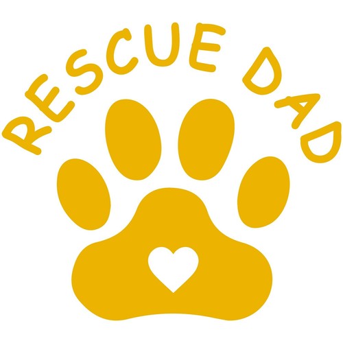 Rescue Dad Paw 6" Vinyl Decal Car Window Sticker Bumper Dog Puppy Kitten Cat  - Picture 23 of 26