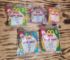 Lot Of 5 1996 McDonald's Marvel Super Heroes Happy Meal Toy Xmen 2,3,4,7,8