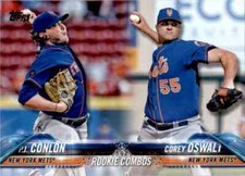 2018 Topps Update Series P.J. Conlon / Corey Oswalt RC New York Mets #US13