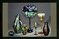 Glass Related postcard Corning Museum of Glass, New York NY Seven Vases