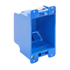 100 Pack 1-Gang Old Work Switch/Outlet Box ETL, 14 Cu In Plastic 2.25x4.30x2.75"