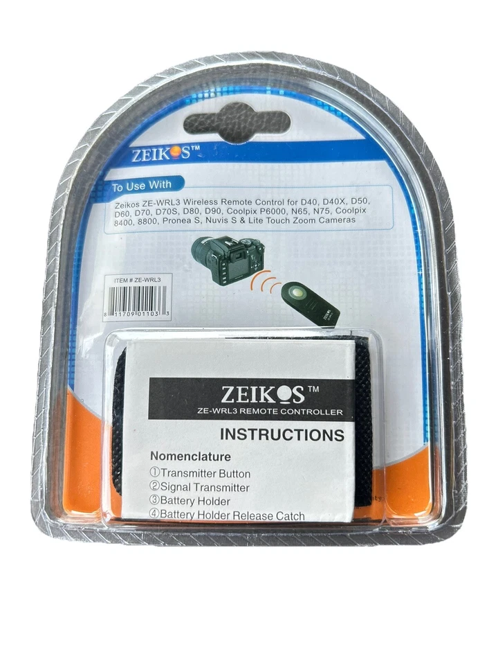 Zeikos ZE-WRC3 Wireless Remote Control For NIKON Digital SLR Cameras - Image 2 of 2