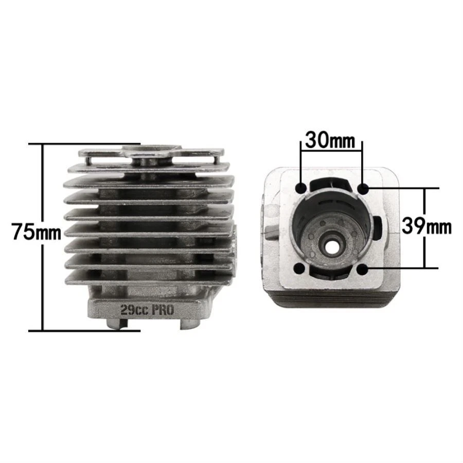 29CC Metal Cylinder Head for Reed Case Engine for 1/5HPI BAJA LOSI 5IVE T FG RC - Image 2 of 3