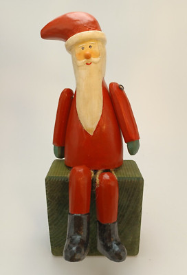 Deko Weihnachtsmann von GILDE - Nikolaus Kantenhocker aus Holz - Weihnachtsdeko
